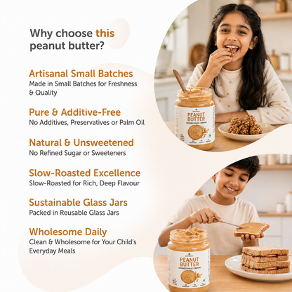 Sugar Free Plain Peanut Butter 500g – Creamy - Unsweetened - 100% Peanuts