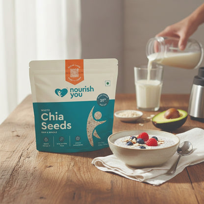 NOURISH YOU Raw Authentic White Chia Seeds (150g)