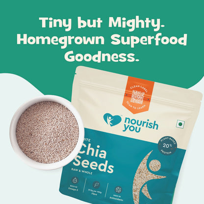 NOURISH YOU Raw Authentic White Chia Seeds (150g)