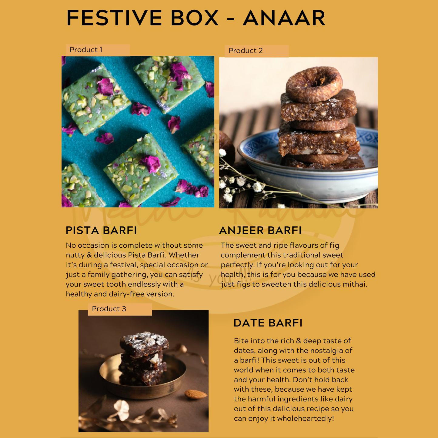 MEETHI KAHANI Festive Gift Box "Anar" 360 GMS X 10 BOXES
