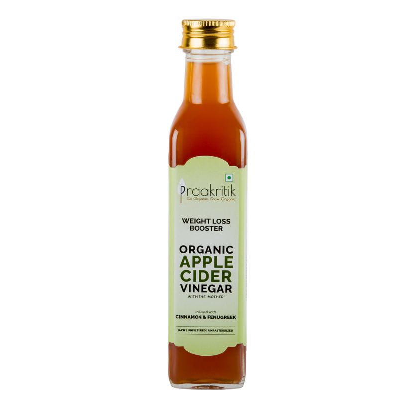 Praakritik Organic Apple Cider Vinegar with Fenugreek & Cinnamon 250 ML