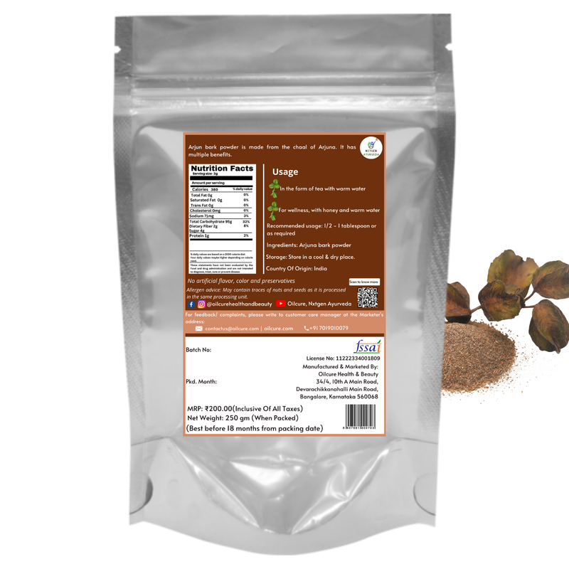 Nxtgen Ayurveda Arjuna Bark Powder (Arjun Chaal) - 250 gms