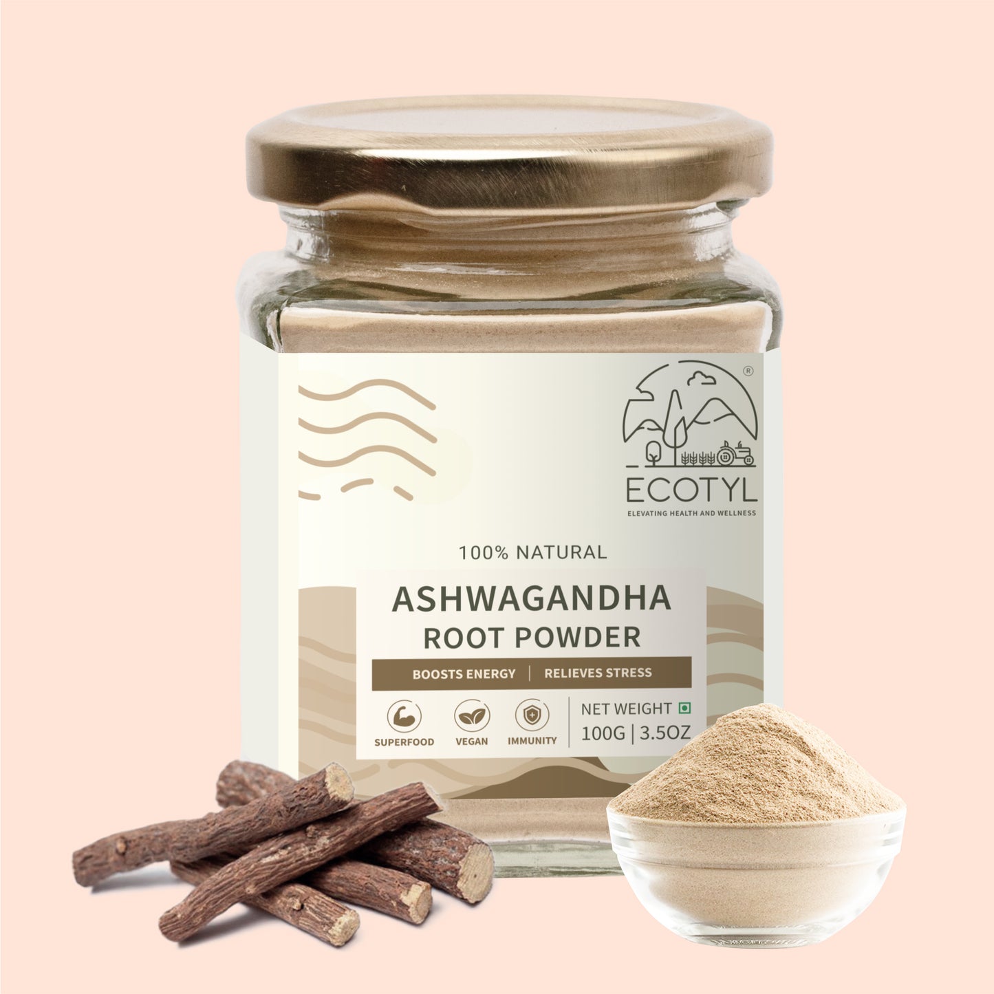 Ecotyl Ashwagandha Root Powder 100g