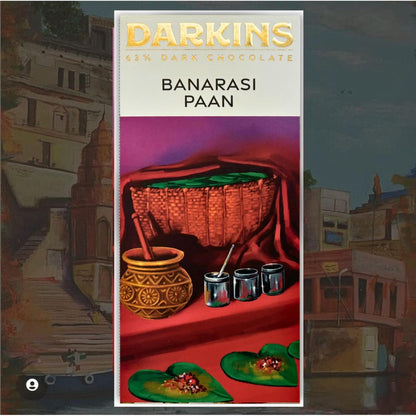 DARKINS Dark Chocolate | 63% Dark Chocolate With Banarsi Paan | 50 Gm Each Pack of 3