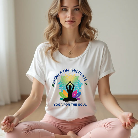 T-Shirts | Ahimsa on the plate,yoga for the soul