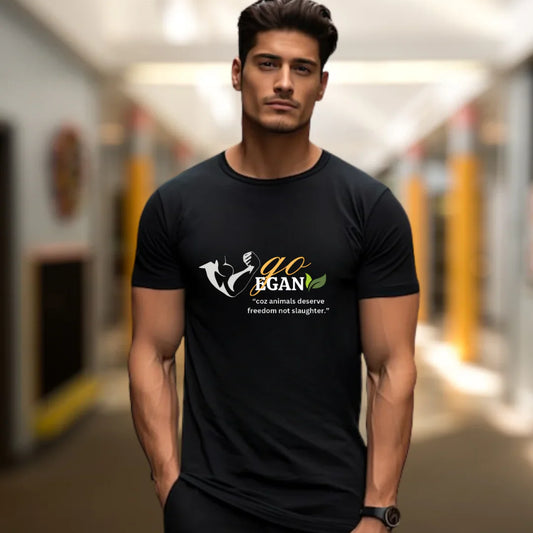 T-Shirt |  Go Vegan, Coz Animals deserve freedom not slaughter.