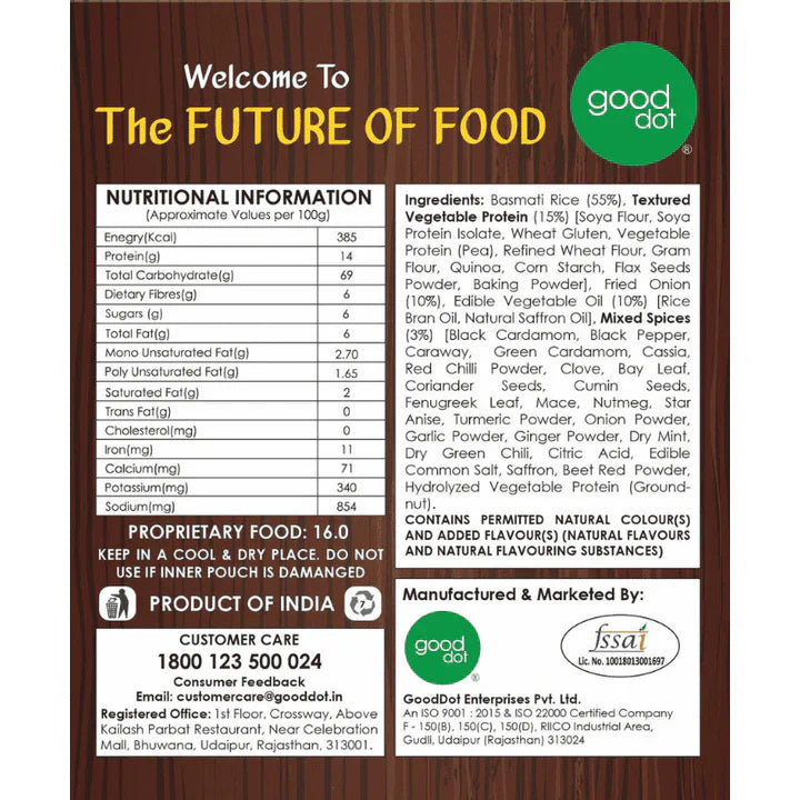 Good DotVegetarian Biryani 200gms