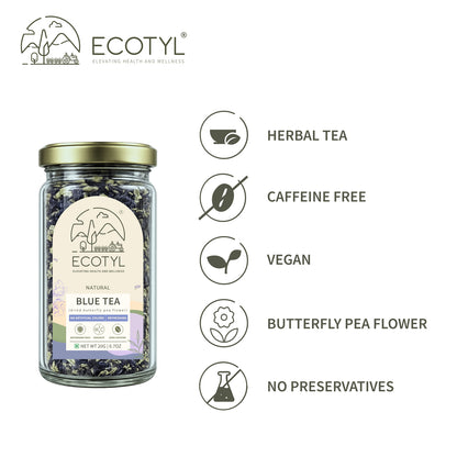 Ecotyl Blue Tea | Dried Butterfly Pea Flowers | Herbal Tea | 20g