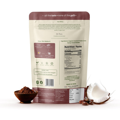 Oh My Vegan Chocolate Coco Melts Combo Pack Of 2 – Healthy Plant Based Freeze-Dried Treats - 40 Grams x 2