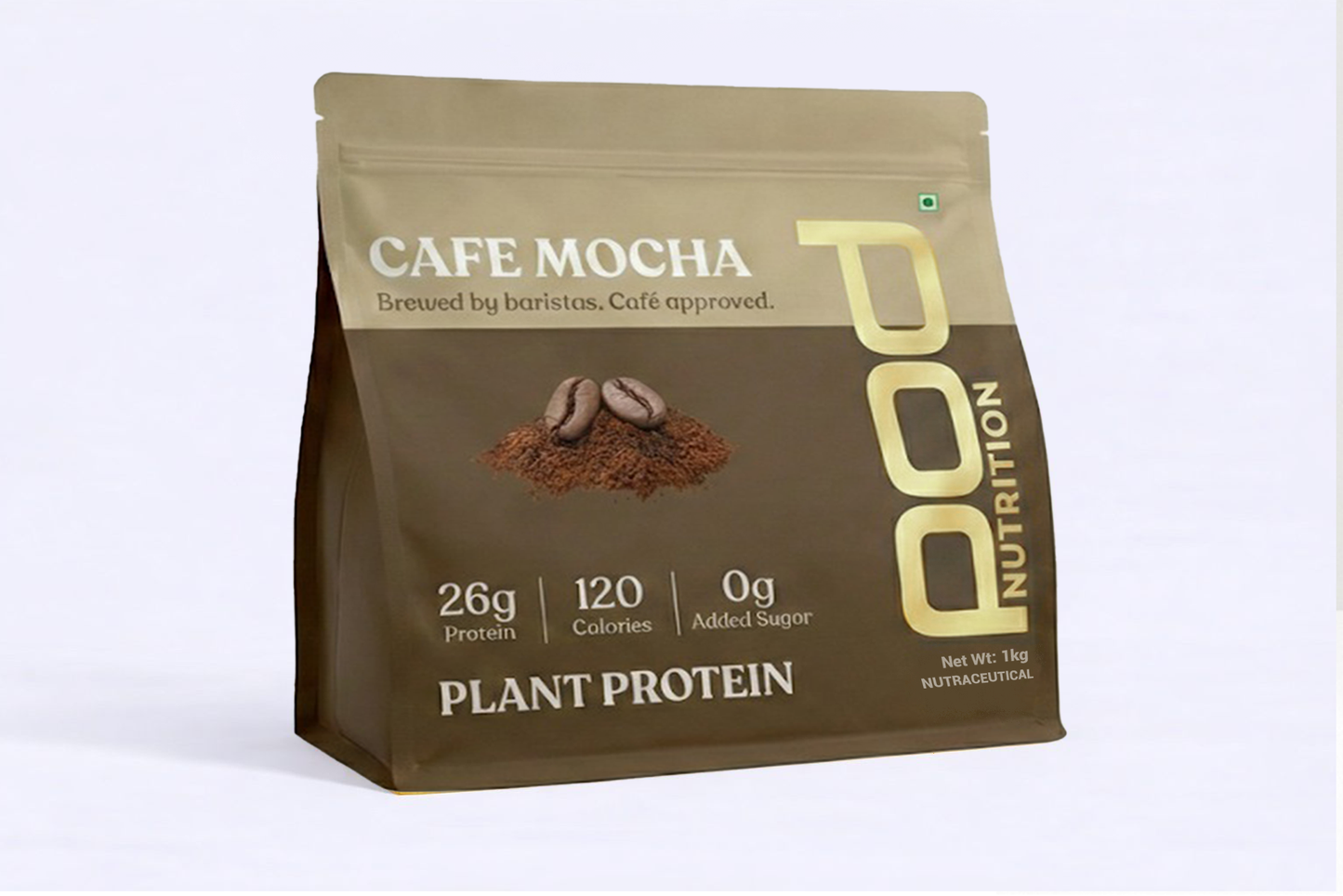 POD NUTRITION Pea Protein Isolate Powder | Vegan Plant Protein, No Added Sugar, Dairy Free| Clean & Easy to Digest with Essential Amino Acids (1kg, Cafe Mocha)
