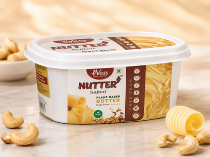 1Ness Nutter Plant Based Salted Butter Alternative | Dairy Free Butter Spread for Toast, Paratha, Cooking & Baking | Lactose Free, Cholesterol Free & Palm Oil Free (200g)