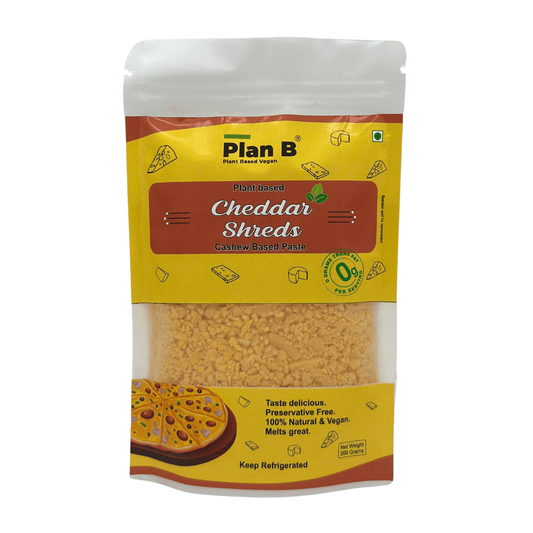 Plan B Vegan Cheddar Shreds 200g | Plant-Based, Dairy-Free, Lactose-Free, Gluten-Free | Melts Easily | Ideal for Pizza, Pasta & Sandwiches