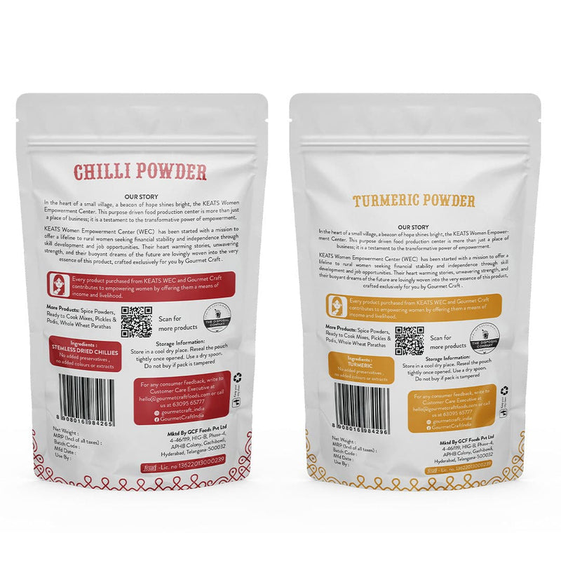 Gourmet Craft Chilli Powder (200g) & Turmeric Powder (100g) Combo