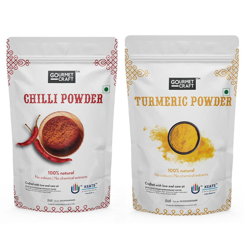 Gourmet Craft Chilli Powder (200g) & Turmeric Powder (100g) Combo
