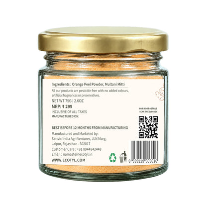 Ecotyl Citrus Radiance Face Pack | Tan Removal & Glow | 75g