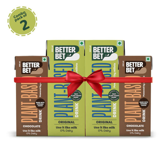 Better bet, Plant Based Original & Chocolate Drink “Fan Favourite Pack” (Original x 2 + Chocolate x 2 )
