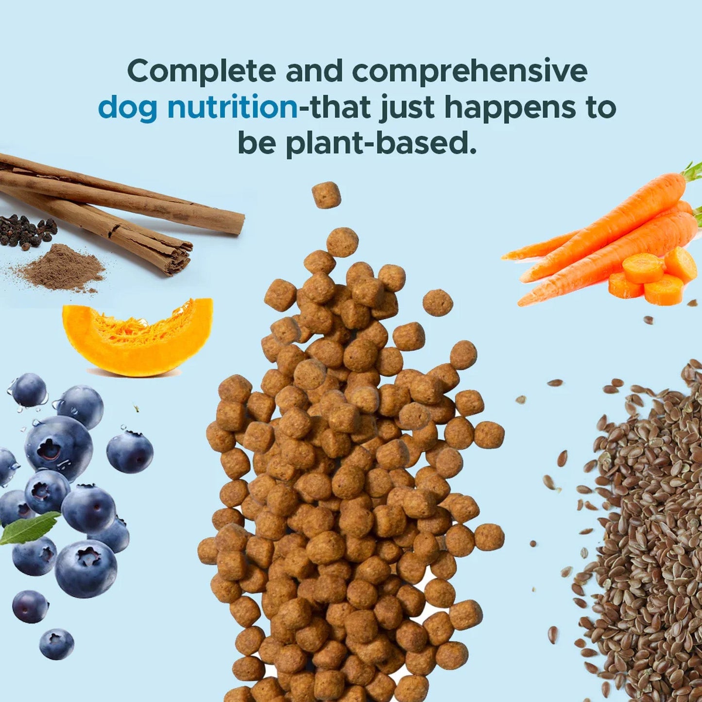 Vegan Air Dried Dog Food (1Kg) | High in Protein | Rich in Vitamins & Minerals | For All Breeds