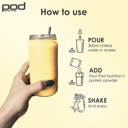 POD NUTRITION Pea Protein Isolate Powder | Vegan Plant Protein, No Added Sugar, Dairy Free| Clean & Easy to Digest with Essential Amino Acids (Hapus Mango Sachet Pack of 15)