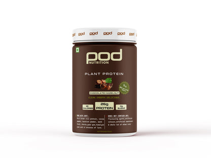 POD NUTRITION Pea Protein Isolate Powder | Vegan Plant Protein, No Added Sugar, Dairy Free| Clean & Easy to Digest with Essential Amino Acids (1kg, Chocolate Hazelnut)