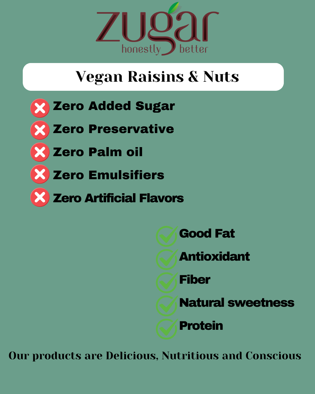 Vegan Raisins and Nuts dark Chocolate (Pack of 2 of 45 grams each)