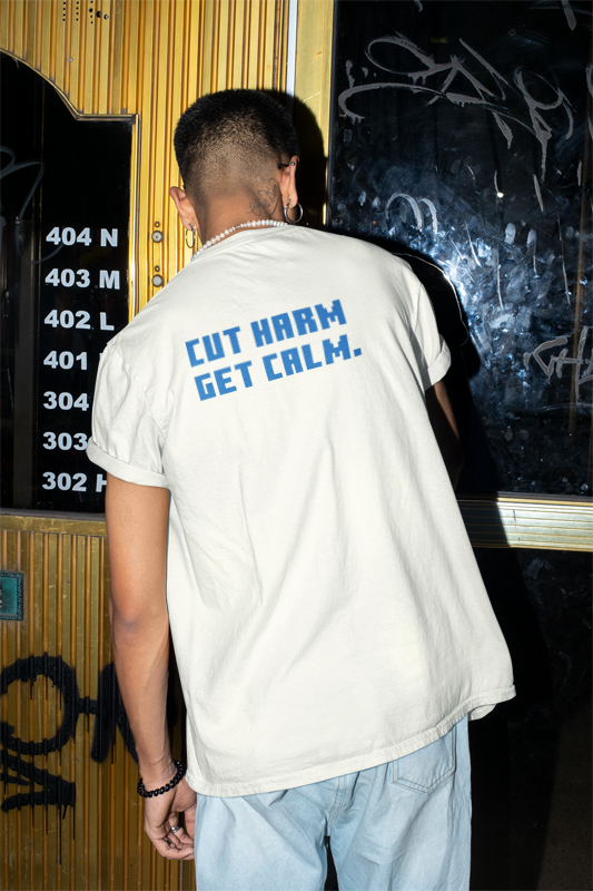 Cut Harm Get Calm (Hippie) (male/unisex-vd-t-shirt)