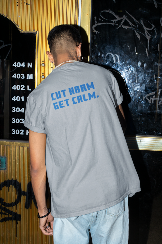 Cut Harm Get Calm (Hippie) (male/unisex-vd-t-shirt)