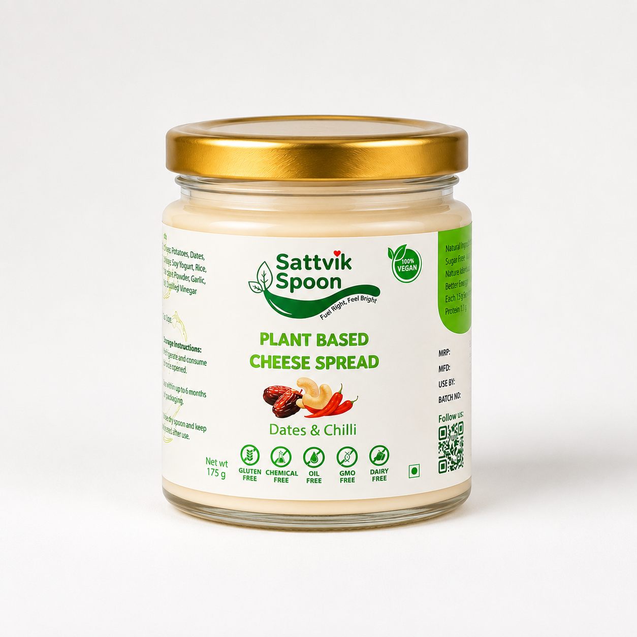 Plant Based Cheese Spread - Dates & Chill -  175 gms
