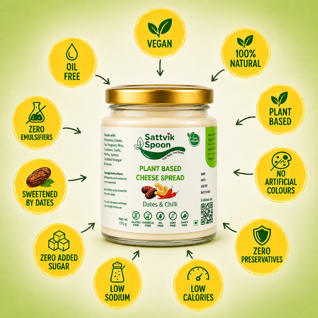 Plant Based Cheese Spread - Dates & Chill -  175 gms