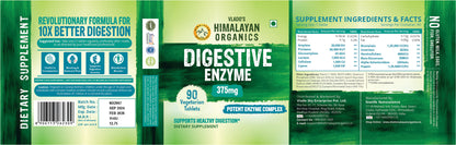 Vlado's Himalayan Organics Digestive Enzyme for Healthy Digestion- 90 Veg Tablets