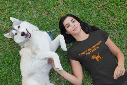I don't anything that poops (dog) (women-vd-t-shirt)