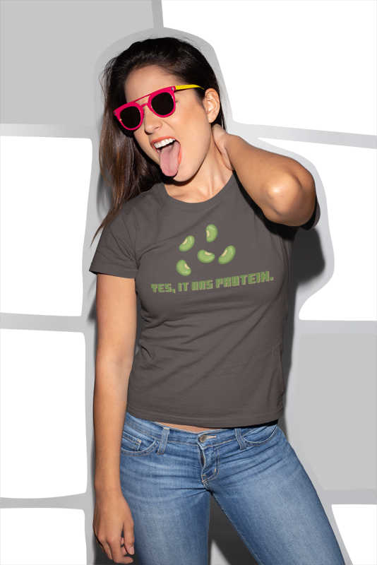 It has Protein (mung) (women-vd-t-shirt)
