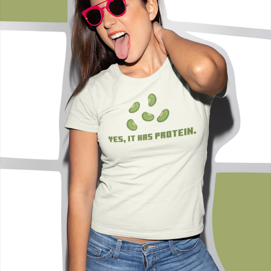 It has Protein (mung) (women-vd-t-shirt)