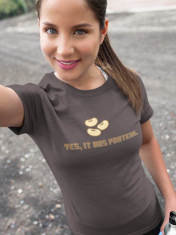 It has Protein (Soy) (women-vd-t-shirt)
