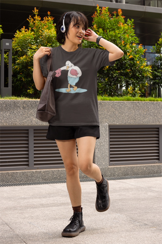Humanity is cool but animal rights is dope (duck) (women-vd-t-shirt)