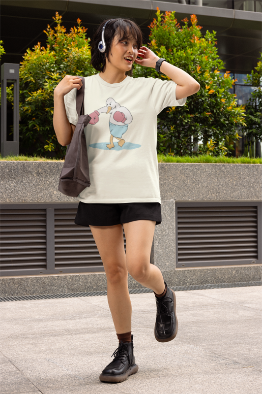 Humanity is cool but animal rights is dope (duck) (women-vd-t-shirt)