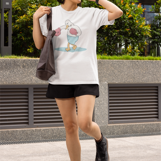 Humanity is cool but animal rights is dope (duck) (women-vd-t-shirt)