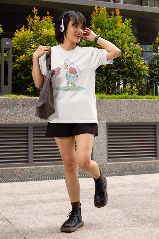 Humanity is cool but animal rights is dope (duck) (women-vd-t-shirt)