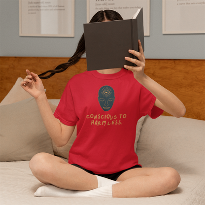 Conscious to Harm Less (women-vd-t-shirt)