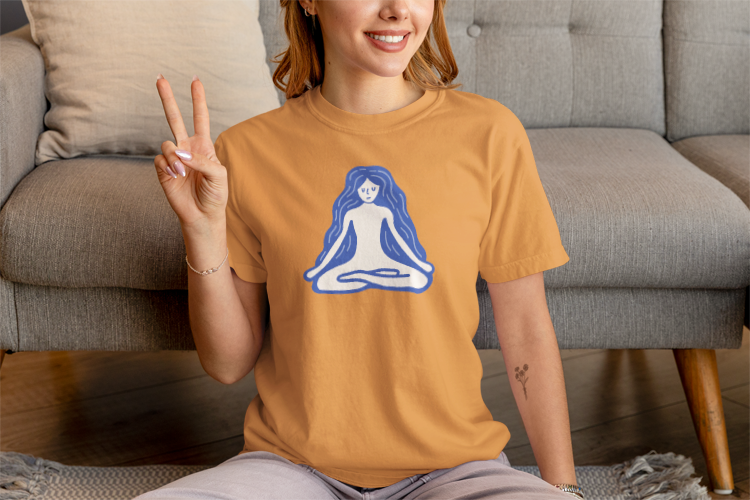 Cut Harm Get Calm (Yogi) (women-vd-t-shirt)