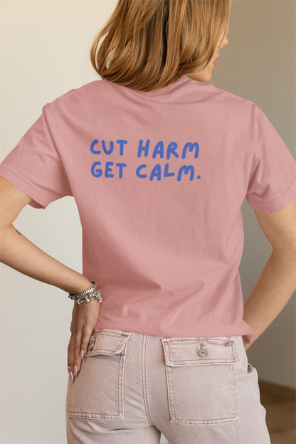 Cut Harm Get Calm (Yogi) (women-vd-t-shirt)