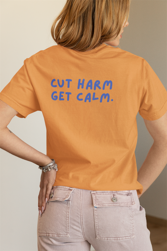 Cut Harm Get Calm (Yogi) (women-vd-t-shirt)