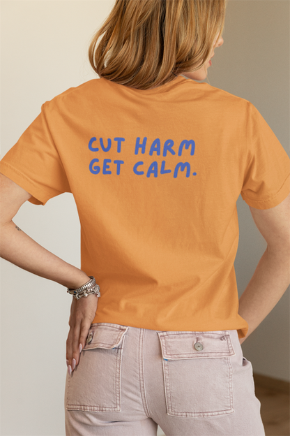 Cut Harm Get Calm (Yogi) (women-vd-t-shirt)