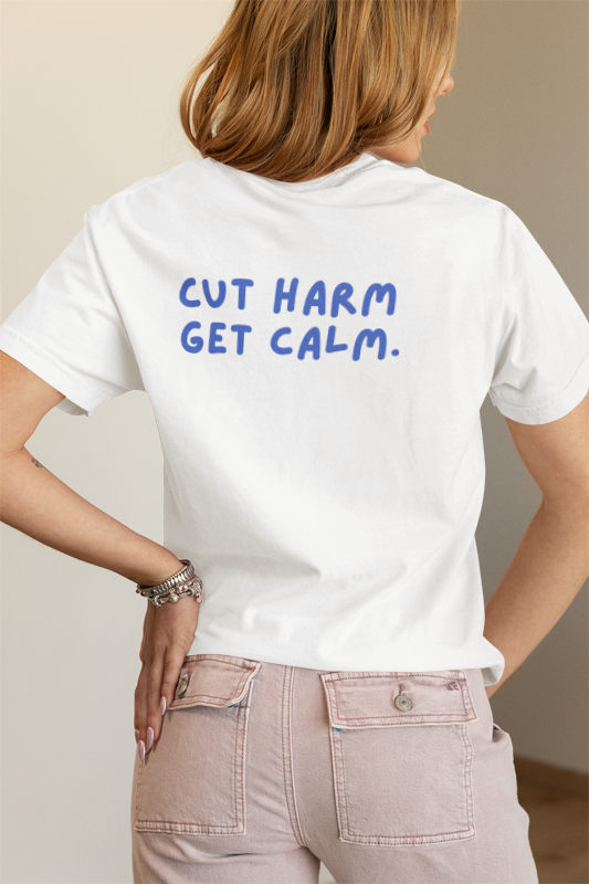 Cut Harm Get Calm (Yogi) (women-vd-t-shirt)