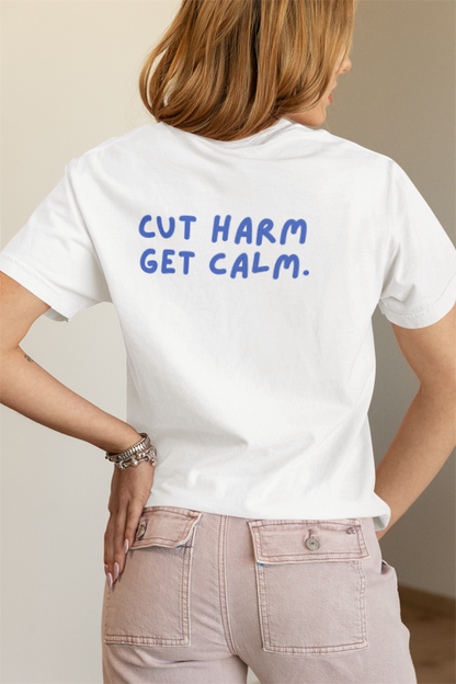 Cut Harm Get Calm (Yogi) (women-vd-t-shirt)