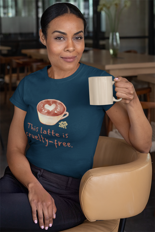 This Latte Is cruelty free (women-vd-t-shirt)