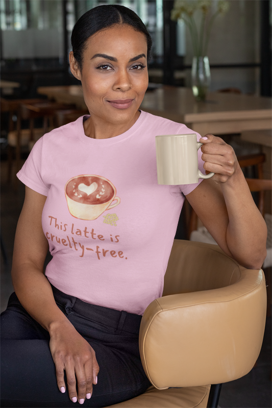 This Latte Is cruelty free (women-vd-t-shirt)