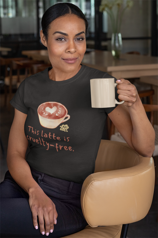 This Latte Is cruelty free (women-vd-t-shirt)