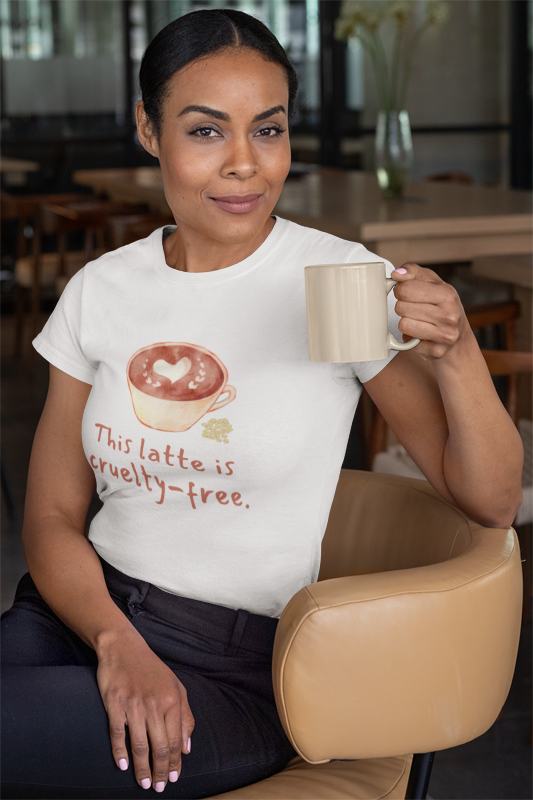 This Latte Is cruelty free (women-vd-t-shirt)