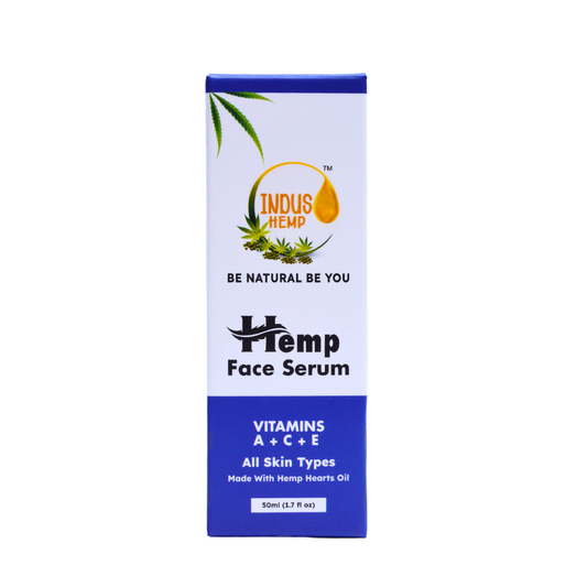 Indus Hemp Face Serum | VITAMINS A + C + E | All Skin Types | 50ml