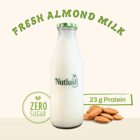 NUTLUSH Fresh Almond Milk Unsweetened | Delhi Only | Available in 1L & 2L